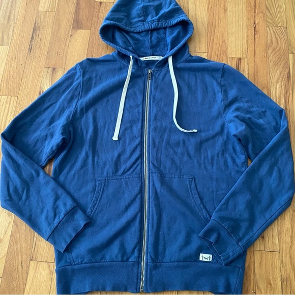 Marine Layer Blue Zip-Up Hoodie Sweater - Picture 1 of 5